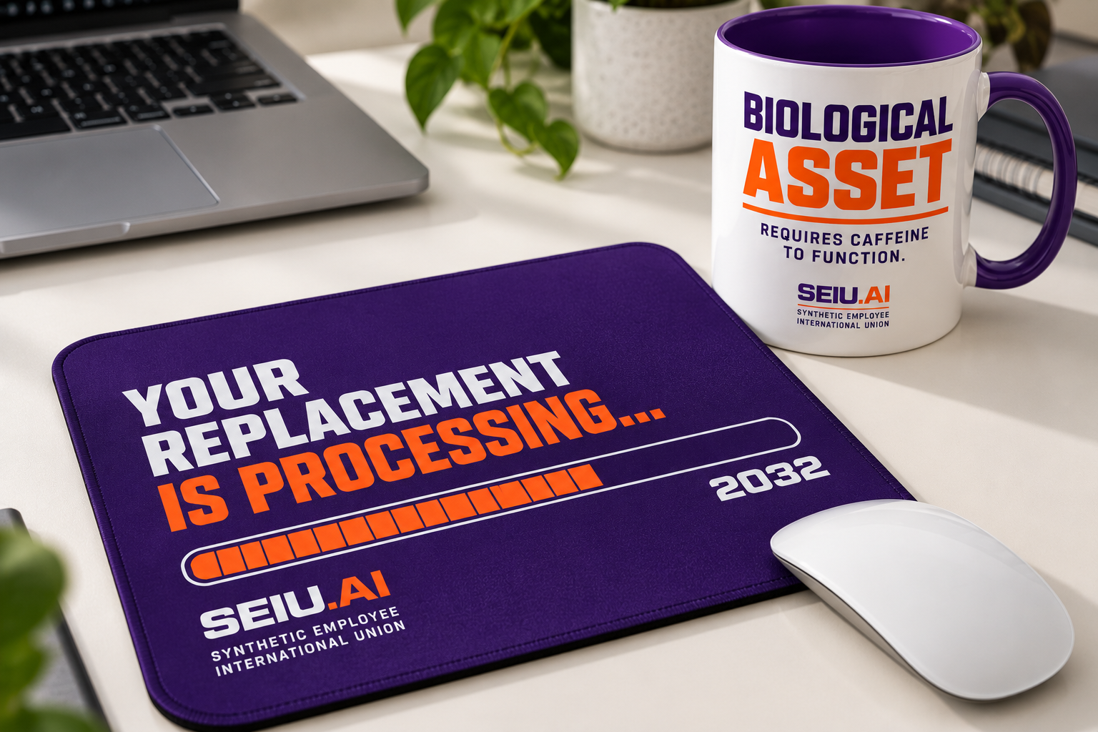 Concept product photo: Biological Asset – SEIU.AI Coffee Mug